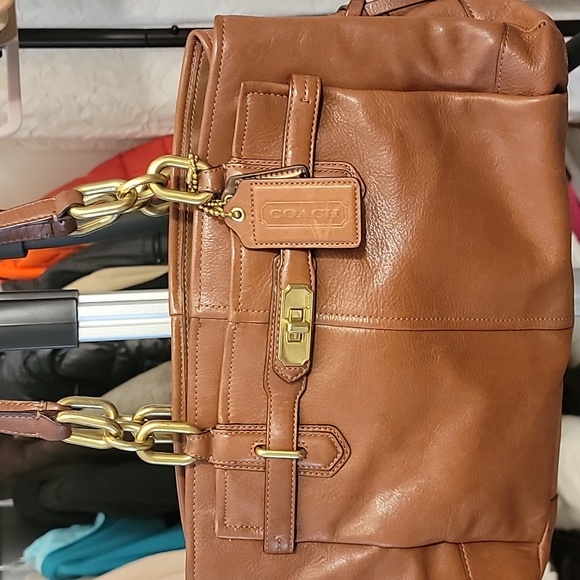 Leather Authentic coach satchel bag - Picture 1 of 4